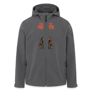 Echoes of the Forgotten – Düsteres Horror-Design - Recycelte Männer Softshell-Jacke von Stanley/Stella - Schwarz - Vorne - AI Model Male 185 light (185cm)