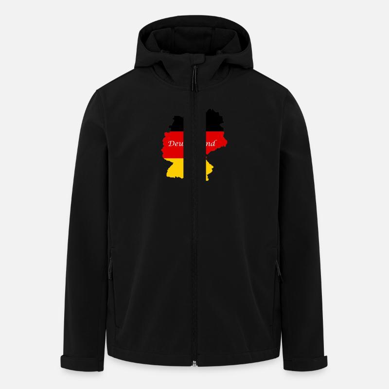 Deutschland Deutschland - Recycelte Männer Softshell-Jacke von Stanley/Stella - Schwarz