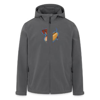 Chien Hot Dog - Veste softshell homme en polyester recyclé Stanley/Stella - noir - Devant - AI Model Male 185 light (185cm)