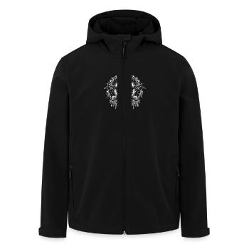 Fledermaus Logo - Recycelte Männer Softshell-Jacke von Stanley/Stella - Schwarz - Vorne - AI Model Male 185 light (185cm)