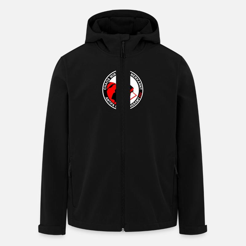 Antifa Disorder Office Stamp - Men’s Recycled Softshell Jacket by Stanley/Stella - black