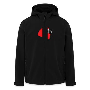 bonnet rouge - Veste softshell homme en polyester recyclé Stanley/Stella - noir - Devant - AI Model Male 185 light (185cm)