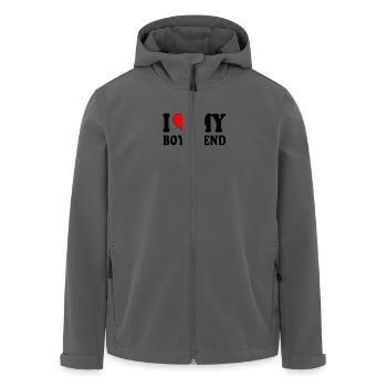 I Love my Boyfriend - Recycelte Männer Softshell-Jacke von Stanley/Stella - Schwarz - Vorne - AI Model Male 185 light (185cm)
