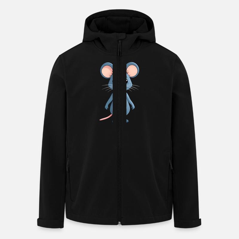 Süße Kleine Comic Style Maus Mäuse - Recycelte Männer Softshell-Jacke von Stanley/Stella - Schwarz