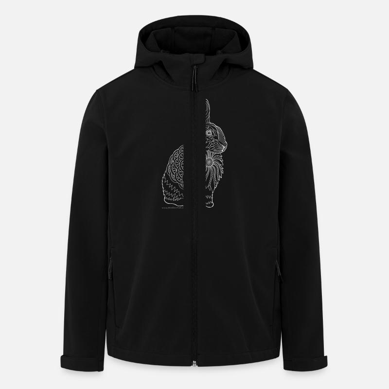 Rabbit design white - Men’s Recycled Softshell Jacket by Stanley/Stella - black