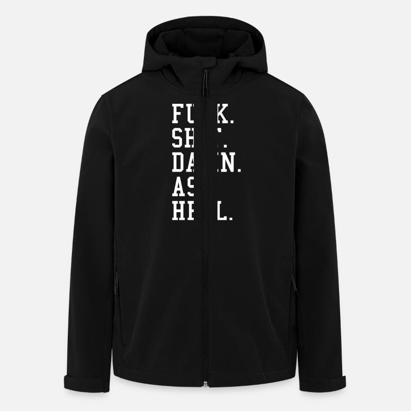 Fuck Shit Damn - Men’s Recycled Softshell Jacket by Stanley/Stella - black
