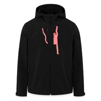 Ailurophobie, Buh-Katz - Recycelte Männer Softshell-Jacke von Stanley/Stella - Schwarz - Vorne - AI Model Male 185 light (185cm)