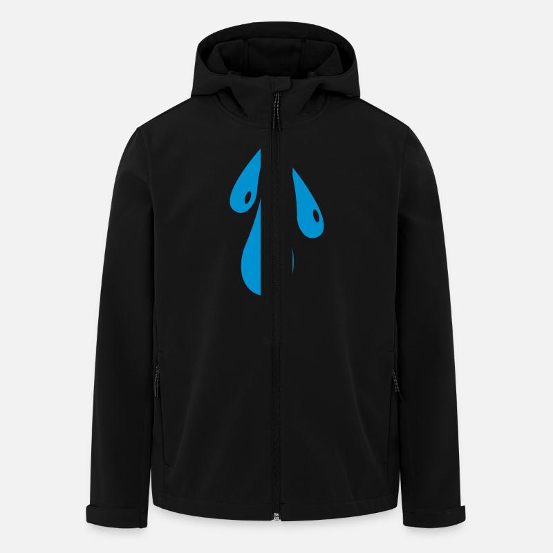 Tropfen-3 - Recycelte Männer Softshell-Jacke von Stanley/Stella - Schwarz