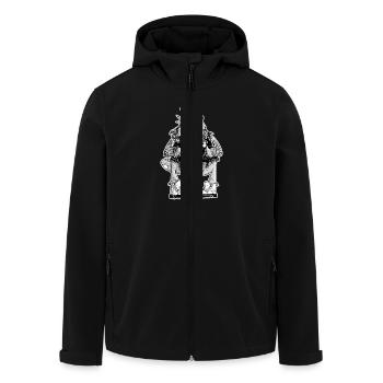 Casimir war ein Punk - Recycelte Männer Softshell-Jacke von Stanley/Stella - Schwarz - Vorne - AI Model Male 185 light (185cm)