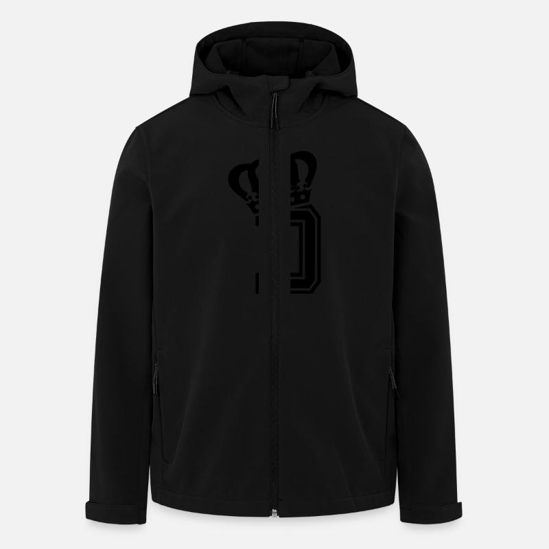 Letter D - Men’s Recycled Softshell Jacket by Stanley/Stella - black