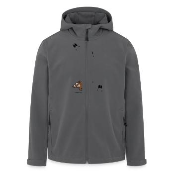Wildschwein mit Spur - Recycelte Männer Softshell-Jacke von Stanley/Stella - Schwarz - Vorne - AI Model Male 185 light (185cm)