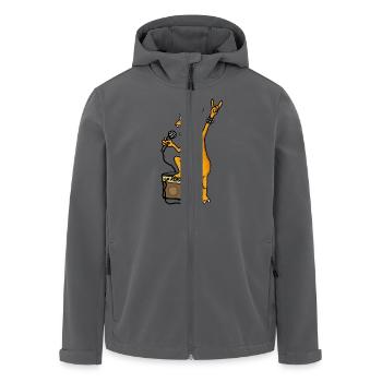 Kobold Sänger T-Shirt schwarz - Recycelte Männer Softshell-Jacke von Stanley/Stella - Schwarz - Vorne - AI Model Male 185 light (185cm)