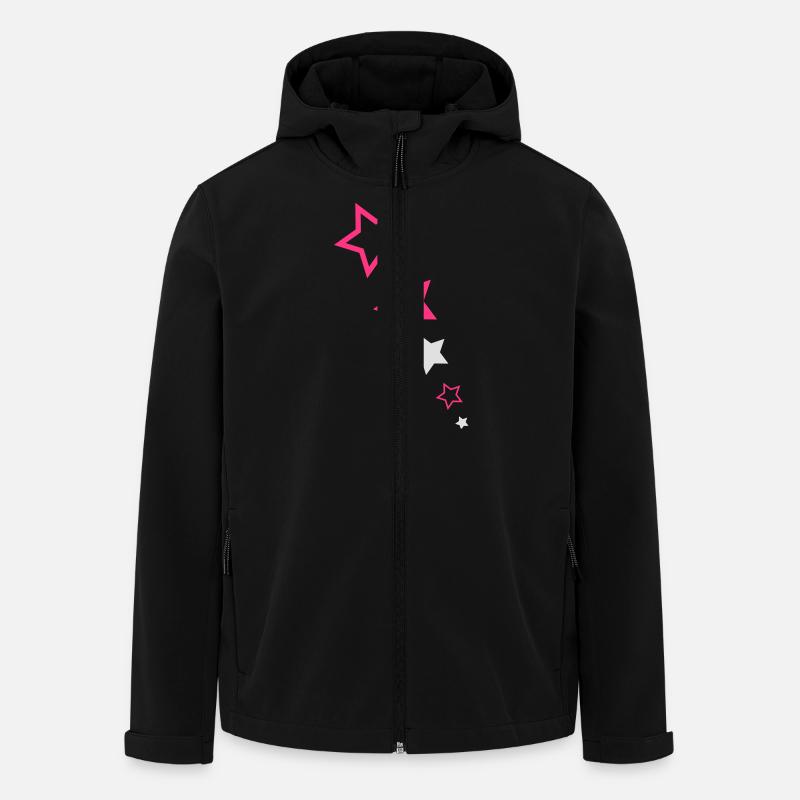 Aufsteigende Sterne/Stars - Recycelte Männer Softshell-Jacke von Stanley/Stella - Schwarz