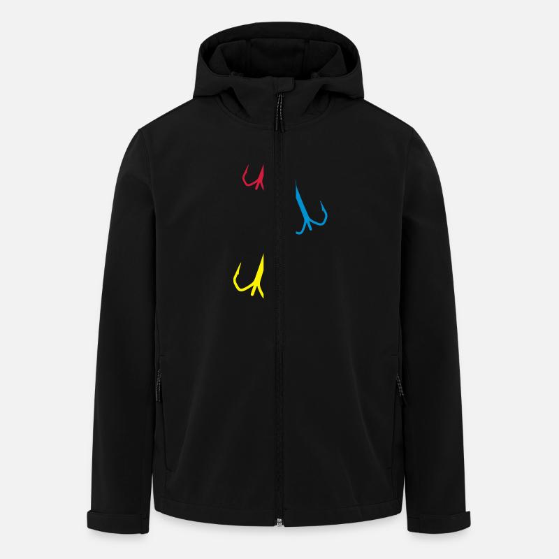 angel_haekchen_f3 - Recycelte Männer Softshell-Jacke von Stanley/Stella - Schwarz