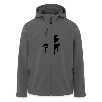 Piano Wing Music - Recycelte Männer Softshell-Jacke von Stanley/Stella - Schwarz - Vorne - AI Model Male 185 light (185cm)