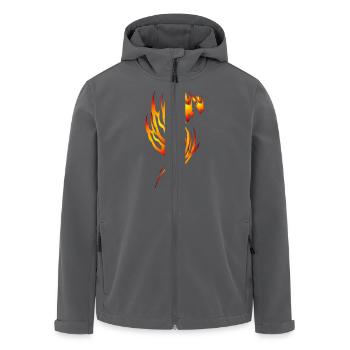 Roter Feuer-Drache - Recycelte Männer Softshell-Jacke von Stanley/Stella - Schwarz - Vorne - AI Model Male 185 light (185cm)