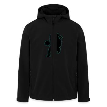 fille_basketteuse,message,sport,musculation - Veste softshell homme en polyester recyclé Stanley/Stella - noir - Devant - AI Model Male 185 light (185cm)
