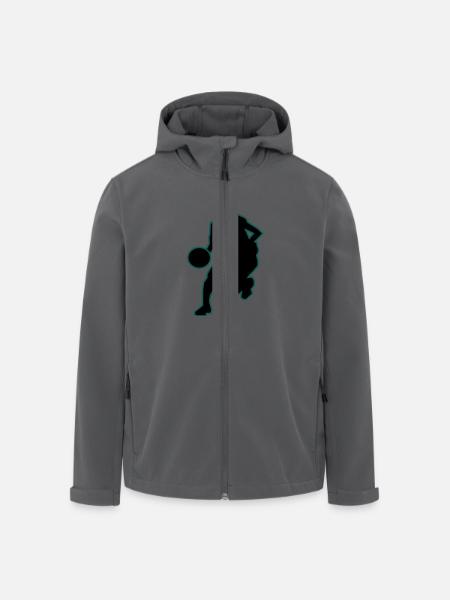 fille_basketteuse,message,sport,musculation - Veste softshell homme en polyester recyclé Stanley/Stella - noir