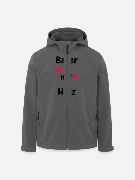 Bauer mit Herz - Recycelte Männer Softshell-Jacke von Stanley/Stella - Schwarz