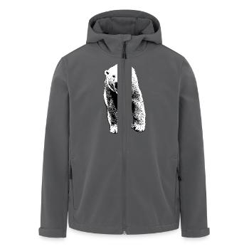 Polar Bear - Eisbär - Recycelte Männer Softshell-Jacke von Stanley/Stella - Schwarz - Vorne - AI Model Male 185 light (185cm)