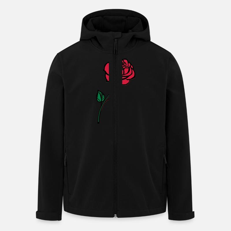 rose_002 - Veste softshell homme en polyester recyclé Stanley/Stella - noir