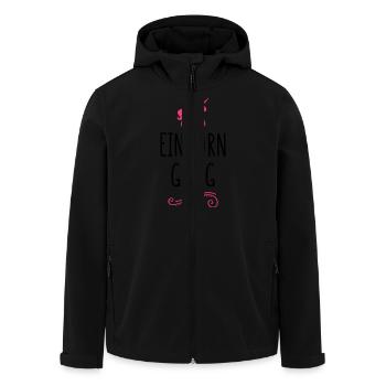 einhorn gang - Recycelte Männer Softshell-Jacke von Stanley/Stella - Schwarz - Vorne - AI Model Male 185 light (185cm)