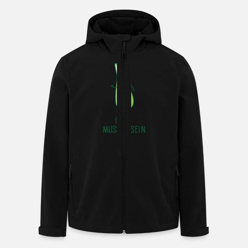 Lustiger grüner Daumen - Recycelte Männer Softshell-Jacke von Stanley/Stella - Schwarz