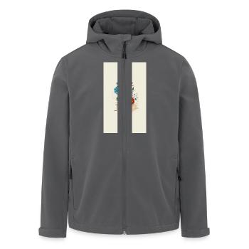Poppies - Men’s Recycled Softshell Jacket by Stanley/Stella - anthracite - Front - AI Model Male 185 light (185cm)