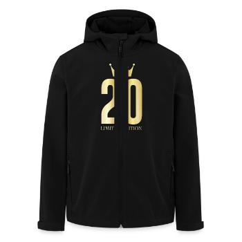 Gift 20th Birthday Twenty - Men’s Recycled Softshell Jacket by Stanley/Stella - black - Front - AI Model Male 185 light (185cm)