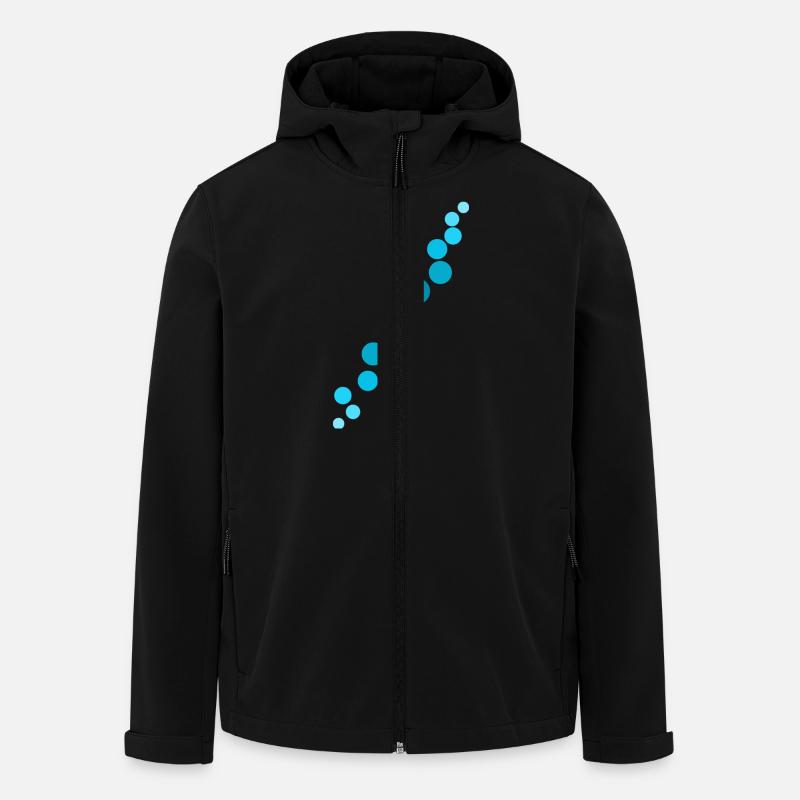 Blue bubbles - Men’s Recycled Softshell Jacket by Stanley/Stella - black