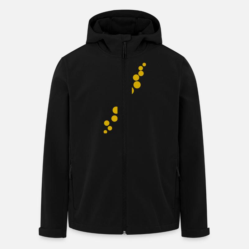 Gold diagonal - Men’s Recycled Softshell Jacket by Stanley/Stella - black