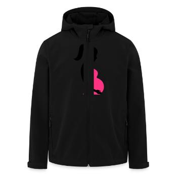 Schwangere Silhouette - Recycelte Männer Softshell-Jacke von Stanley/Stella - Schwarz - Vorne - AI Model Male 185 light (185cm)