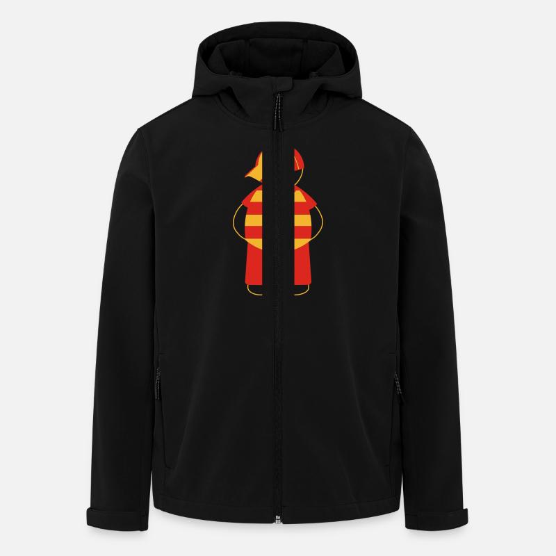 Supporter Lens floqué - Veste softshell homme en polyester recyclé Stanley/Stella - noir