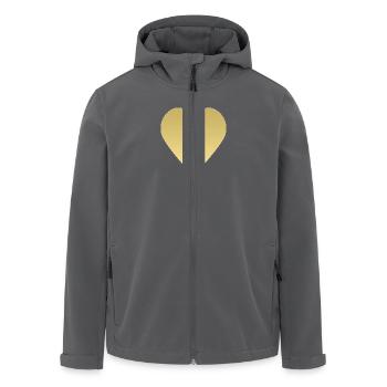 Herz aus Gold - Recycelte Männer Softshell-Jacke von Stanley/Stella - Schwarz - Vorne - AI Model Male 185 light (185cm)