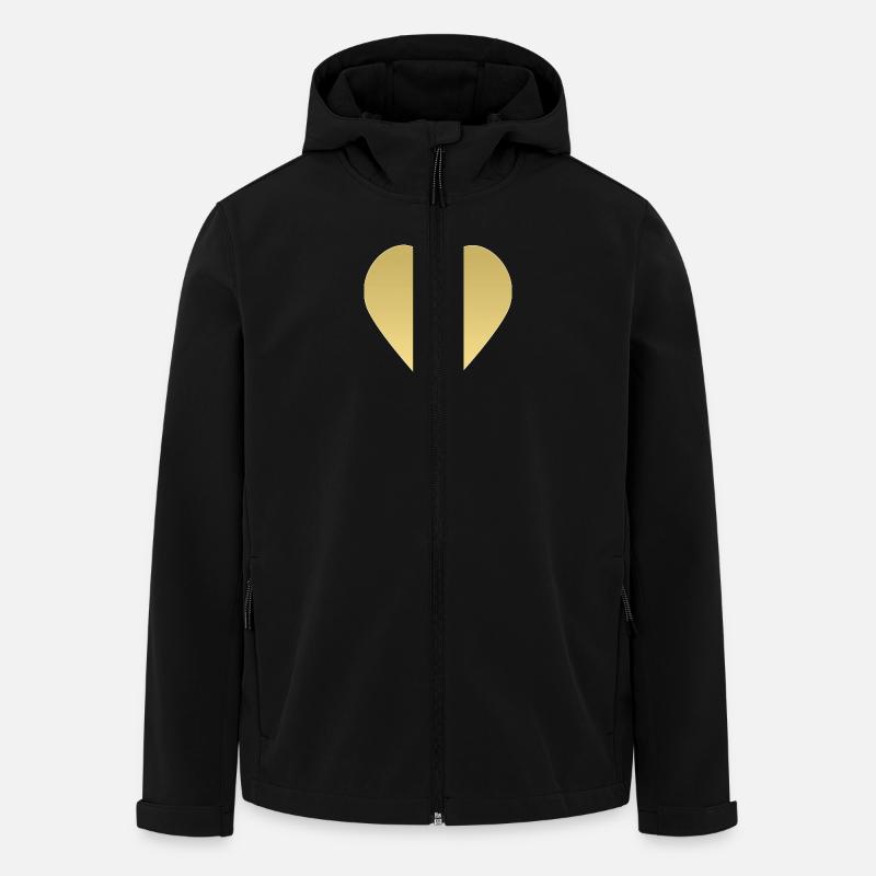 Cœur d’or - Veste softshell homme en polyester recyclé Stanley/Stella - noir