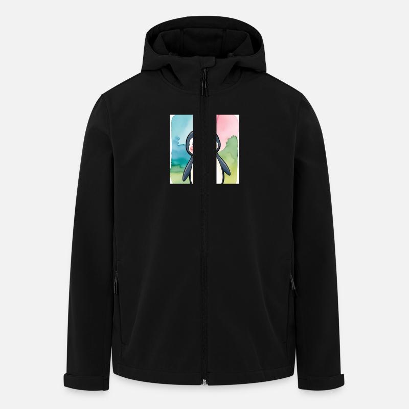 Pinguin - Recycelte Männer Softshell-Jacke von Stanley/Stella - Schwarz