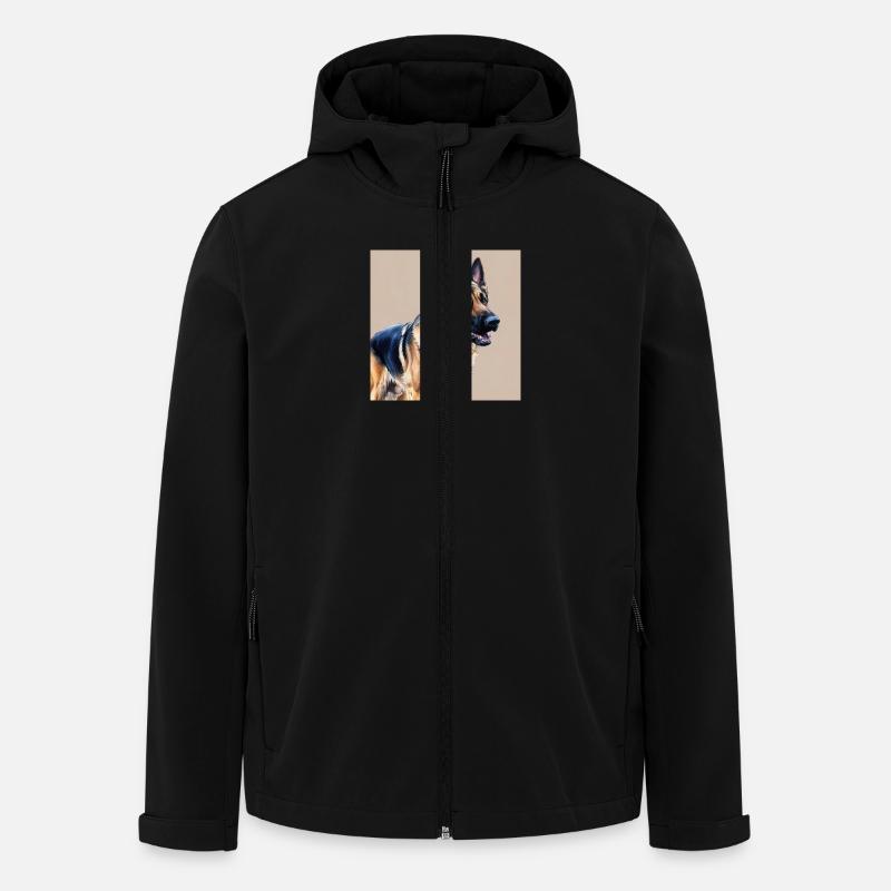 Schäferhund - Recycelte Männer Softshell-Jacke von Stanley/Stella - Schwarz