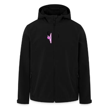 Peitschen Schwein - Recycelte Männer Softshell-Jacke von Stanley/Stella - Schwarz - Vorne - AI Model Male 185 light (185cm)