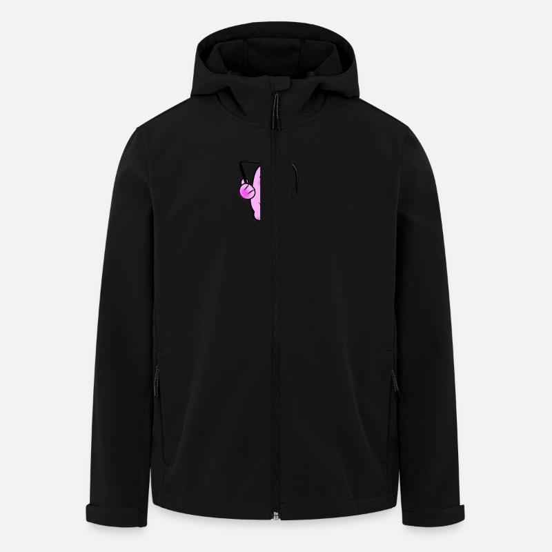 Peitschen Schwein - Recycelte Männer Softshell-Jacke von Stanley/Stella - Schwarz