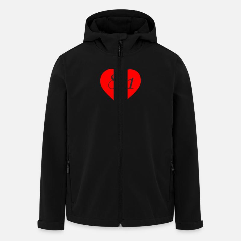 831 Herz 2 - Recycelte Männer Softshell-Jacke von Stanley/Stella - Schwarz