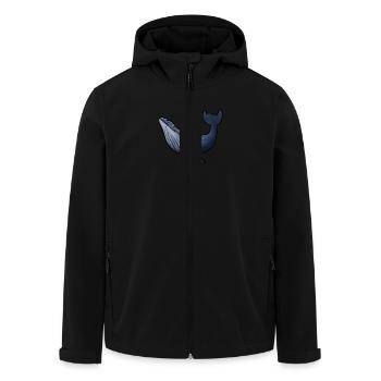 Buckelwal - Recycelte Männer Softshell-Jacke von Stanley/Stella - Schwarz - Vorne - AI Model Male 185 light (185cm)