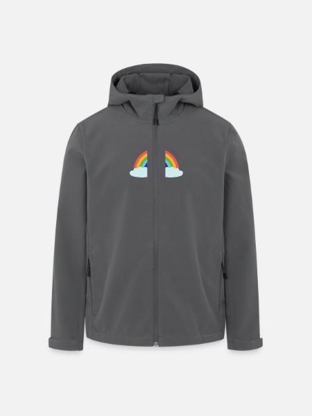 At sige regnbue Jeg tror på regnbuer - Stanley/Stella herre softshelljakke i genanvendt polyester - sort