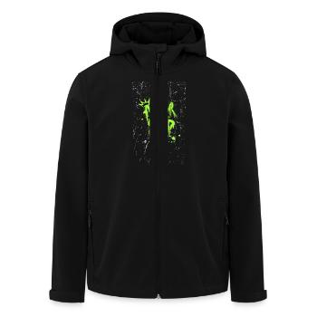 FRANCAIS NEVER - Veste softshell homme en polyester recyclé Stanley/Stella - noir - Devant - AI Model Male 185 light (185cm)
