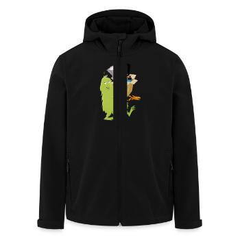 Umzugshelferlein - Recycelte Männer Softshell-Jacke von Stanley/Stella - Schwarz - Vorne - AI Model Male 185 light (185cm)