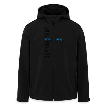 schwimmen - Recycelte Männer Softshell-Jacke von Stanley/Stella - Schwarz - Vorne - AI Model Male 185 light (185cm)