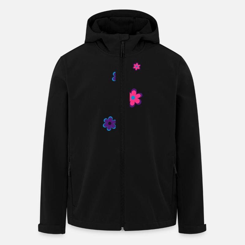 Flowers - Men’s Recycled Softshell Jacket by Stanley/Stella - black