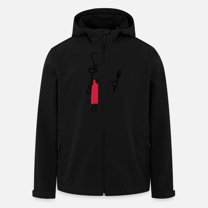 chef de cuisine - Veste softshell homme en polyester recyclé Stanley/Stella - noir