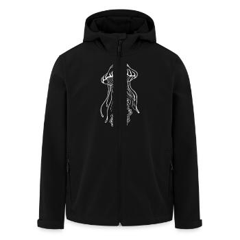 qualle-white - Recycelte Männer Softshell-Jacke von Stanley/Stella - Schwarz - Vorne - AI Model Male 185 light (185cm)