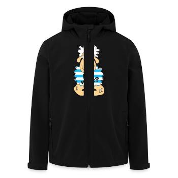 Iss watt? - Recycelte Männer Softshell-Jacke von Stanley/Stella - Schwarz - Vorne - AI Model Male 185 light (185cm)