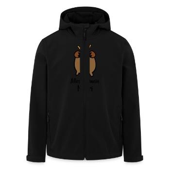 Meerschweinchen - Recycelte Männer Softshell-Jacke von Stanley/Stella - Schwarz - Vorne - AI Model Male 185 light (185cm)
